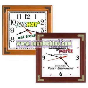 wooden square clock