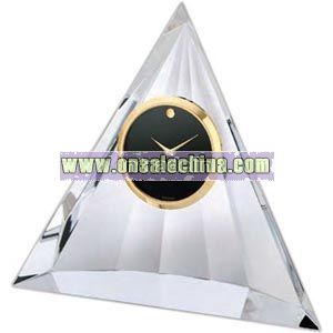 crystal pyramid shaped clock