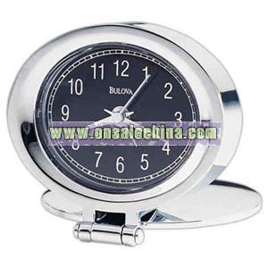 Travel clock with metal case