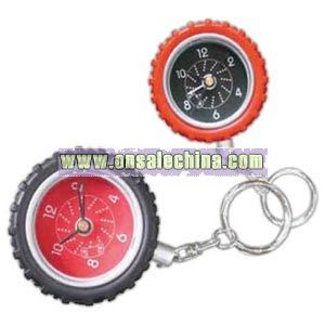 Key chain with clock