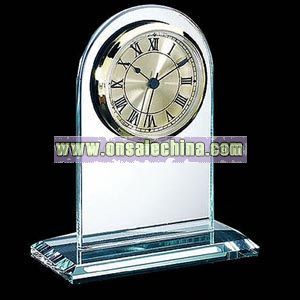 Jade glass Roman arch clock
