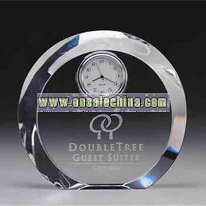 Round optical crystal clock
