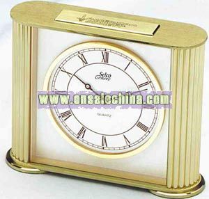 solid brass clock