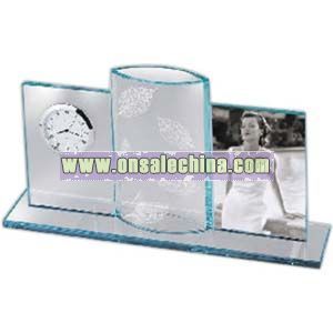 glass case clock