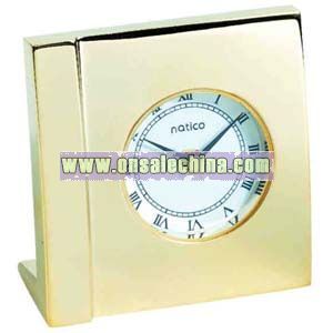 Gold square boutique alarm clock