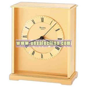 Clock with solid brass case