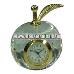 High quality crystal and metal clock