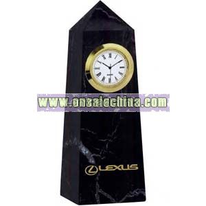 Marble obelisk shape clock