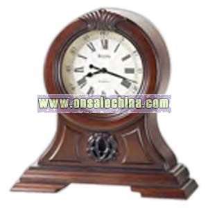 clock is in a solid wood
