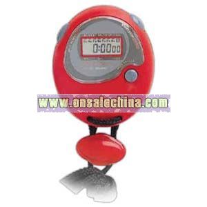 Oval design stopwatch clock