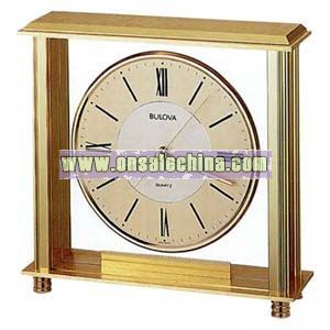 Clock with brass