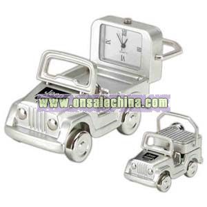 silver jeep clock