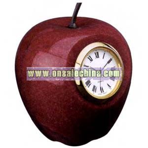 Apple shape marble clock