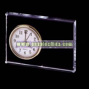 Clear acrylic rectangle award clock