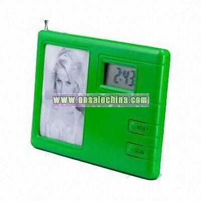 Photo Frame with FM Scanned Radio and LCD Clock