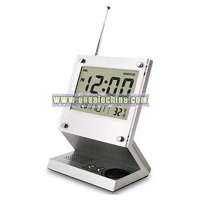 Clock Radio with Temperature Display