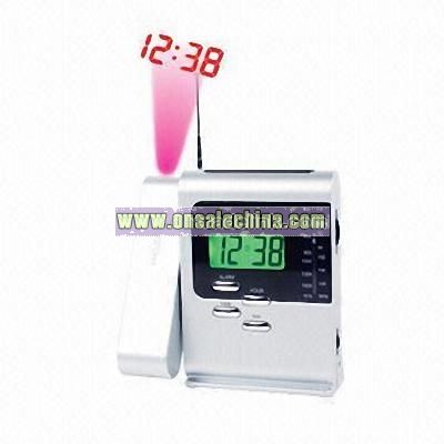 AM/FM LCD Projection Alarm Clock Radio with Battery Back-up