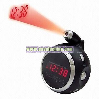 Projection LED Alarm Clock Radio