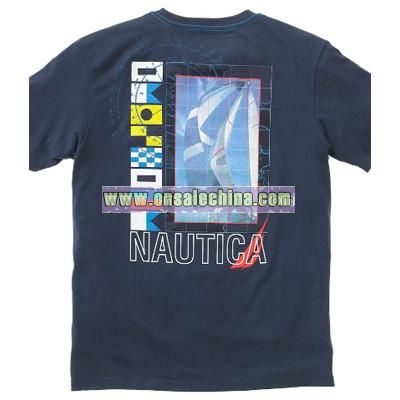 Nautica T Shirt, Back Screen Print