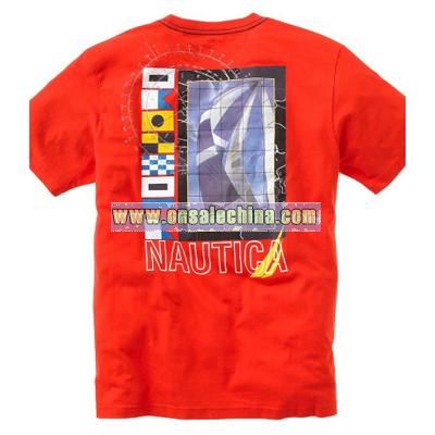 Nautica Big & Tall T Shirt, Screen Printed