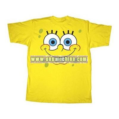 Spongebob Square Pants Big Face Yellow T-shirt Tee