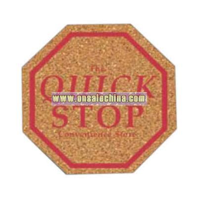 Stop Sign cork coaster