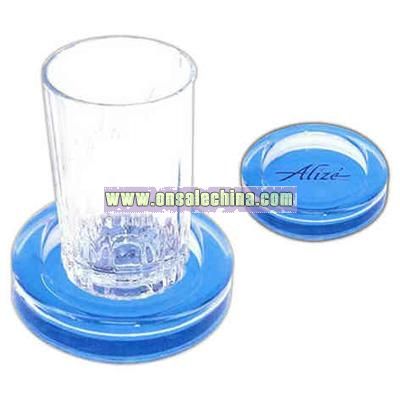 Acrylic liquid round coaster