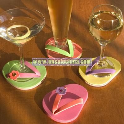 Flip Flop Stemware Coasters