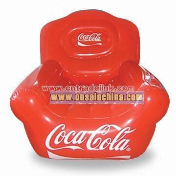 Inflatable PVC Chair Printed with Coca-cola Script