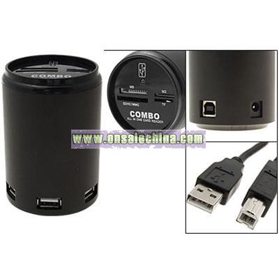 Coke Can Combo All in One Card Reader Writer + 3 Ports USB Hubs