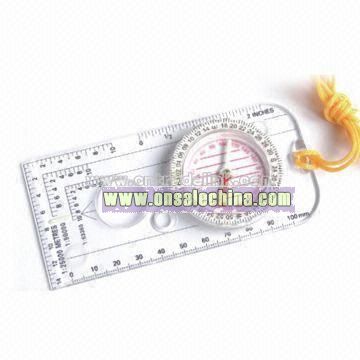 Compass Magnifier with Ruler
