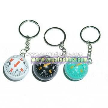 Key Chain With Compass Ball
