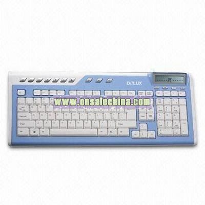 Multimedia Keyboard with Calculator and LCD Display