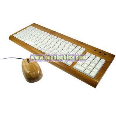 Bamboo Keyboard Mouse Combo