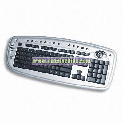 Office Keyboard with Low Profile Keys and Scroll Wheel