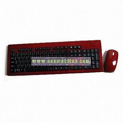 Bamboo grain Keyboard Mouse Combo Set