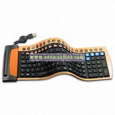 Flexible Office Keyboard with Detachable USB Cable