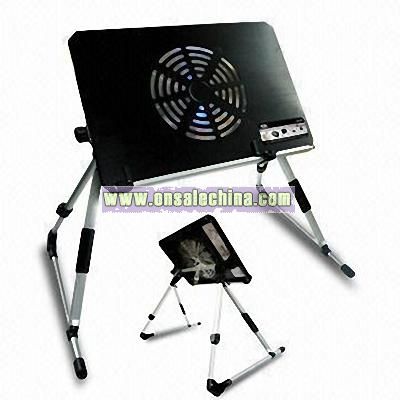 Portable Folding Laptop Desk with Cooler Fan
