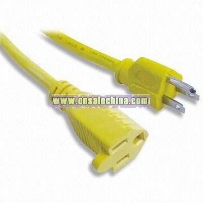 Three Pins US Plug and Cable with 15A/125V Rated Voltage