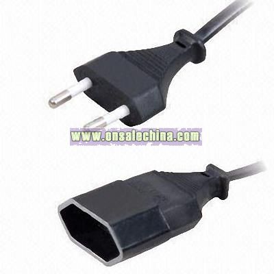 Europe 2-pin Extension Cord