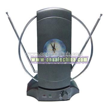VHF & UHF Indoor Antenna with Clock