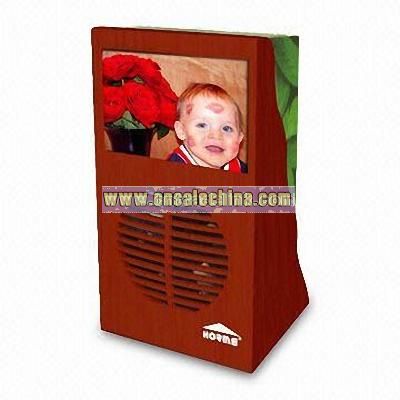 Novelty Air Purifier with Wooden Grain and Built-in Photo Frame