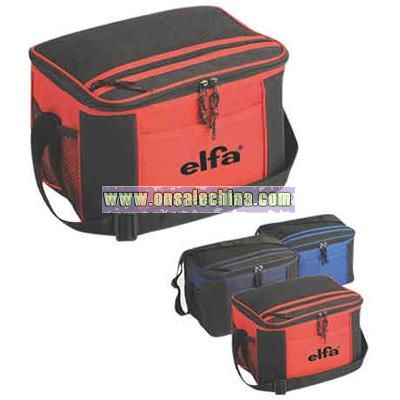 Twelve pack cooler with insulated zippered main compartment