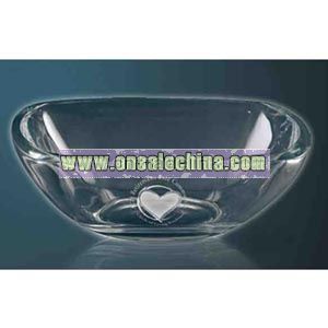Square crystal bowl