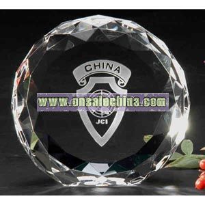 Sphere shape crystal award