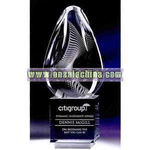 Crystal egg shape award
