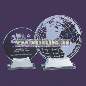 Jade crystal globe award