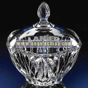 Crystal covered candy dish