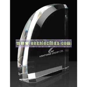 Crystal half arch award