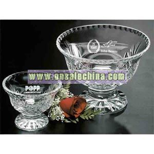 crystal footed bowl